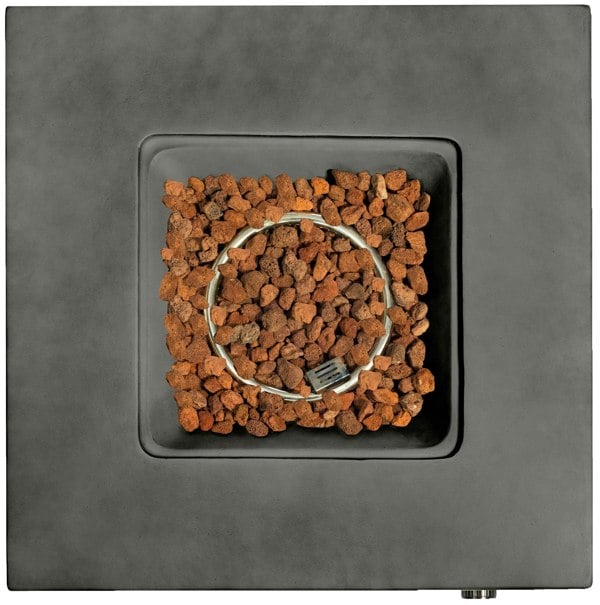 MDA Designs Loki Dark Grey Lavish Garden & Patio Gas Fire Pit with Eco-Stone Finish
