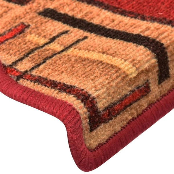 Berkfield Stair Mats Self-adhesive 10 pcs 65x21x4 cm Red