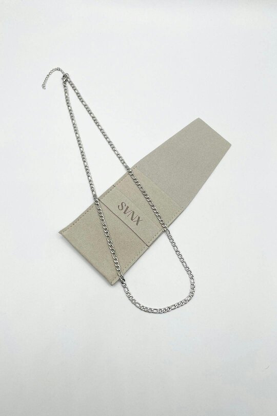 SVNX Figaro Chain Necklace in Silver