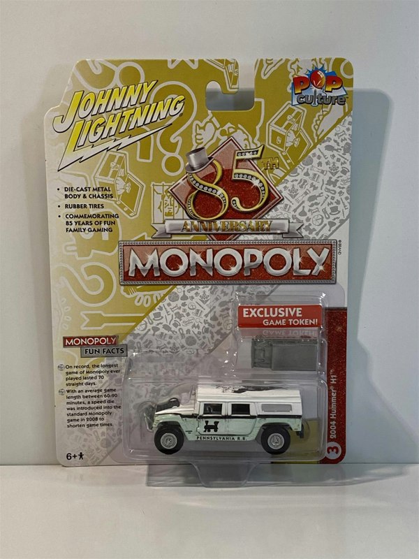 2004 hummer h1 85th monopoly 1:64 johnny lightning jlpc001