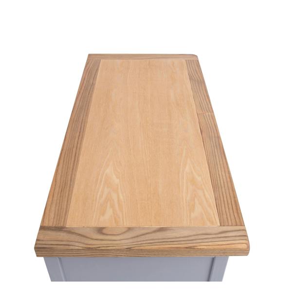 Cabinet Bits Biccari Grey 2 Drawer 2 Door Sideboard Chrome Knob