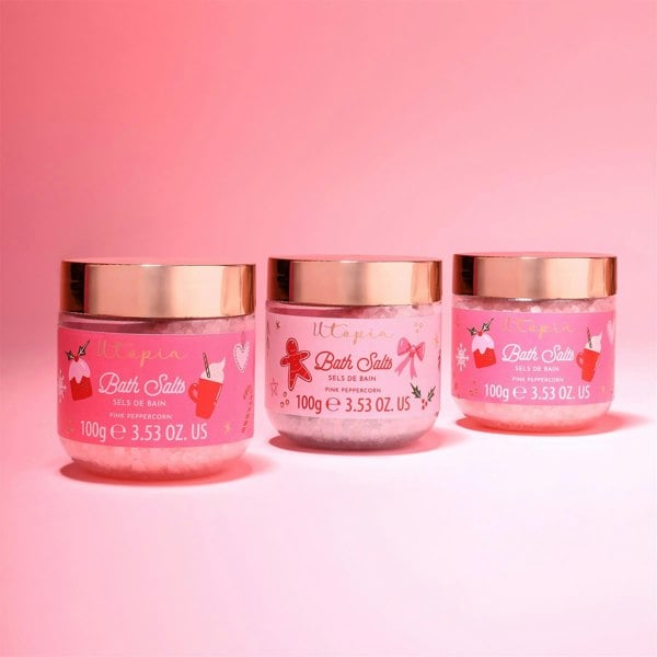 The Kind Edit Co. Utopia Christmas Bath Salts Collection Gift Set