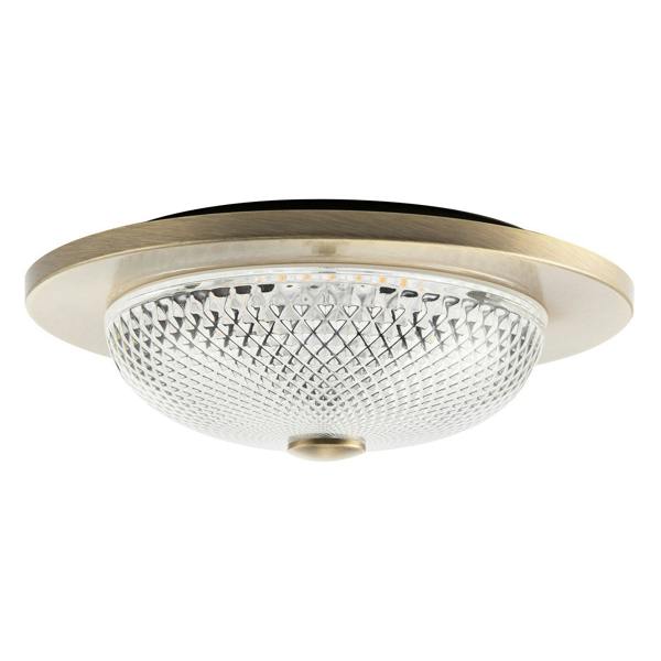 Modern Bathroom Ceiling Light Fitting with Clear Diamond Effect Glass Image 6