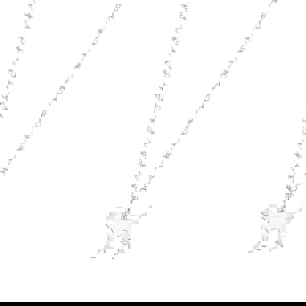 Wirehaired Vizsla Silhouette Silver Necklace - Personalised - MYLEE London