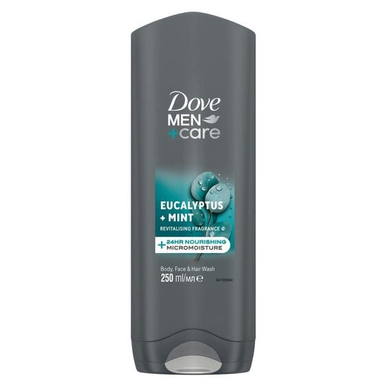 Dove Men+Care Eucalyptus + Mint 3-in-1 Hair, Face and Body Wash 3x250 ml