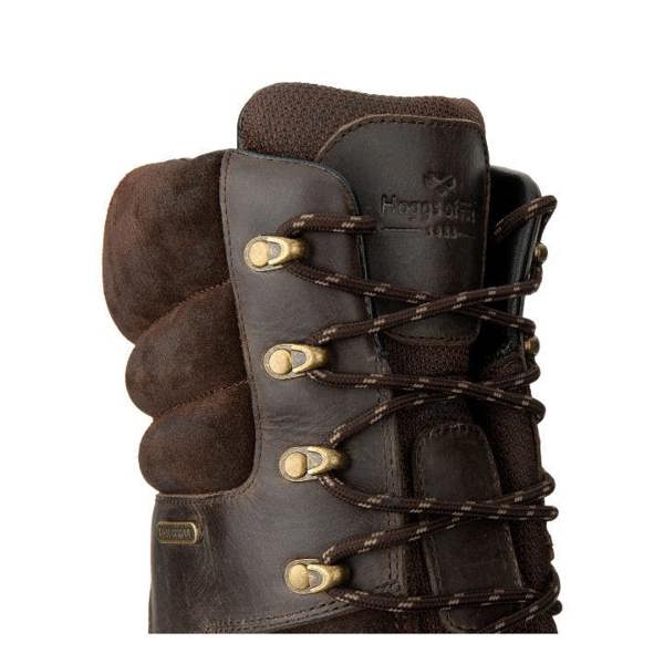 Tough quick lacing system with leather lined ankle protection on the Hoggs of Fife Aonach II 10 inch waterproof field boot