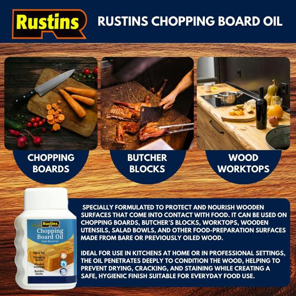 Rustins Quick Dry Chopping Board Oil 250ml