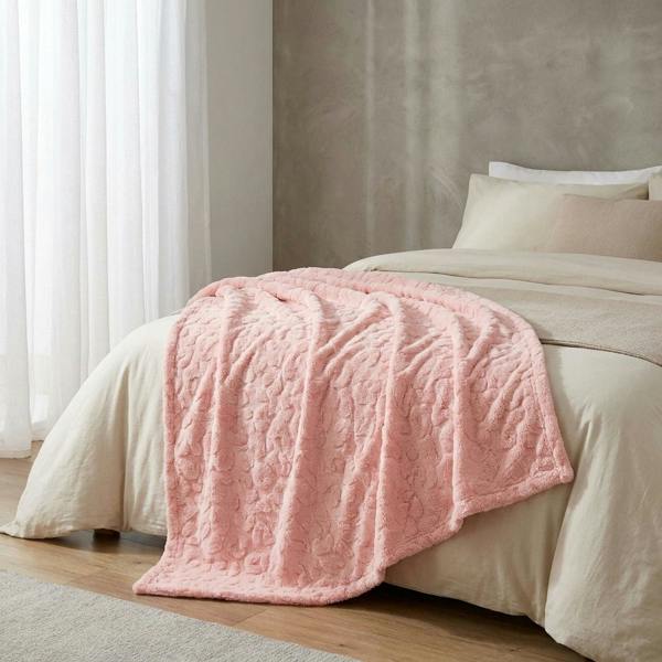 Garden Greatness Super Soft Pink Leopard Print Teddy Throw