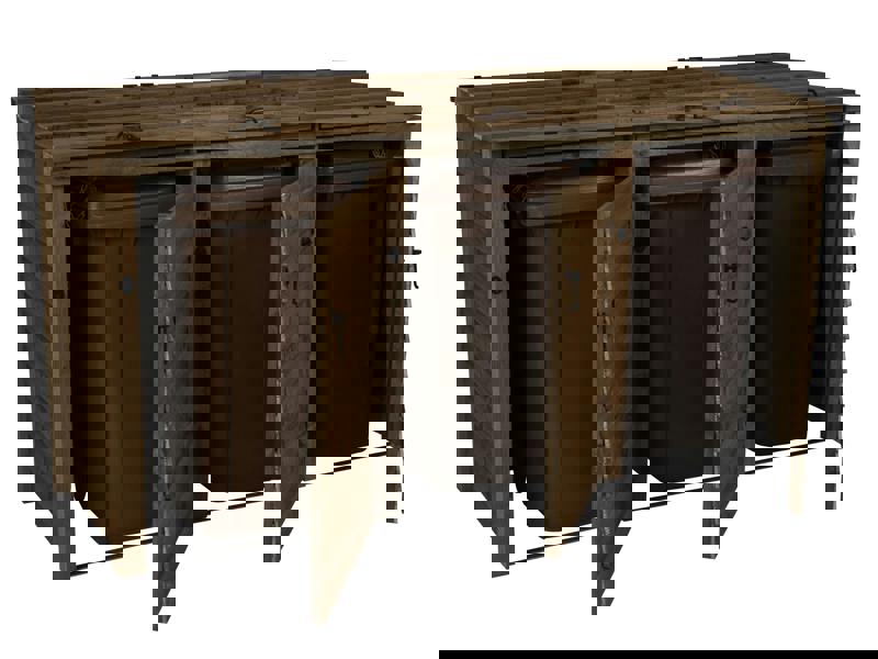 Arbor Garden Solutions Wooden Wheelie Bin Store, Brown Finish