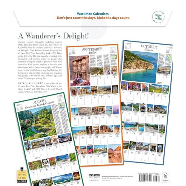 1,000 Places To See Before You Die Deluxe Calendar 2027, Deluxe Calendars, Month To View, Travel, Gift