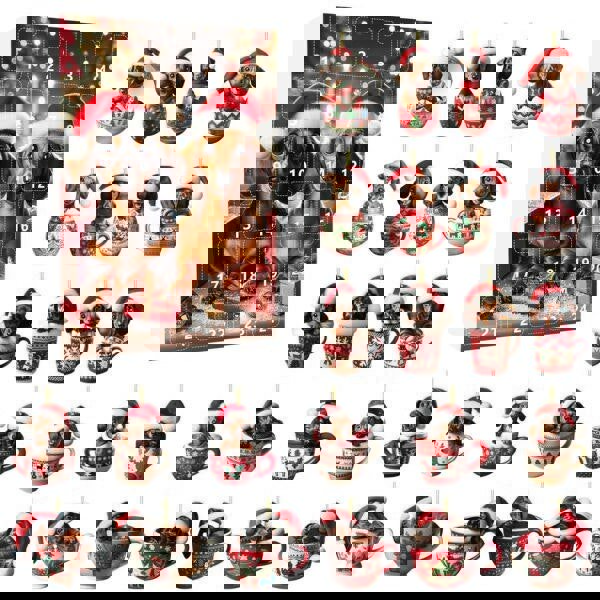 Leaper Dachshund Pendant Countdown Calendar-4 Styles