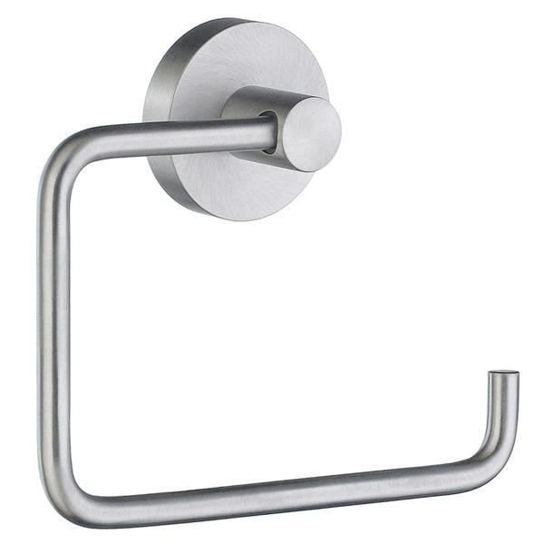 Brushed chrome toilet roll holder