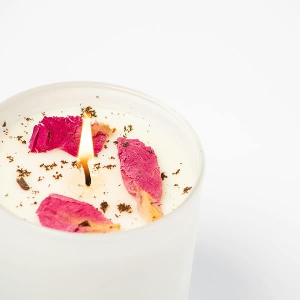 Shifa Aromas Midnight Rose Glass Candle | Rose, Oud & Peony