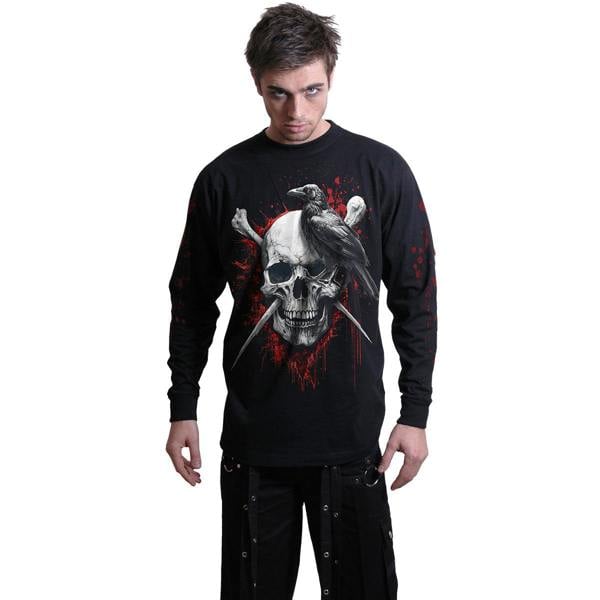 DEATH RAVEN - Longsleeve T-Shirt Black