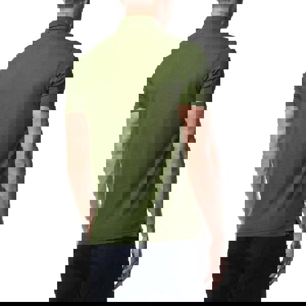 Aquascutum Active Beach Sailor Check Polo Army Green Green Polo Shirt S