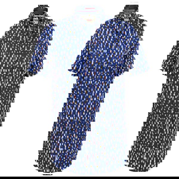 Duke Mens D555 Hackford Short-Sleeved Shirt - Navy - 