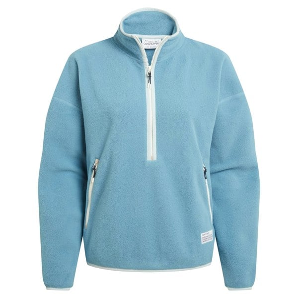 Craghoppers Womens/Ladies CO2 Renu Technology Half Zip Fleece Top - Light Denim