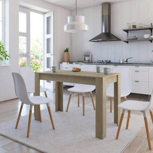 Berkfield Dining Table Sonoma Oak 120x60x76 cm Engineered Wood