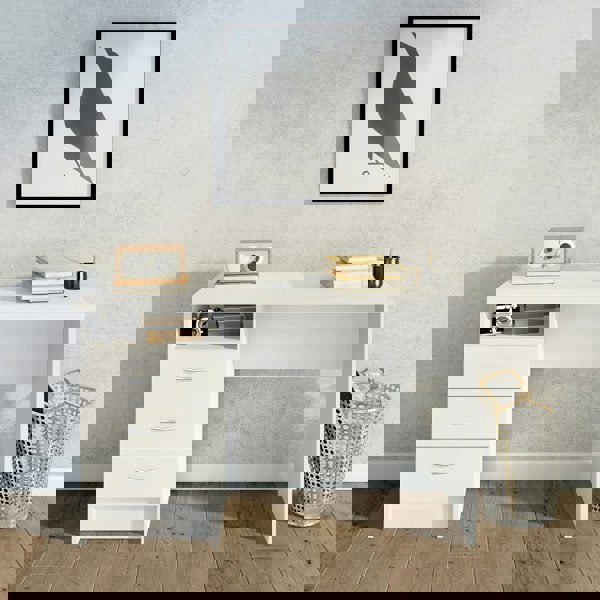 Furniture To Go Function Plus Desk 3 Drawers in White