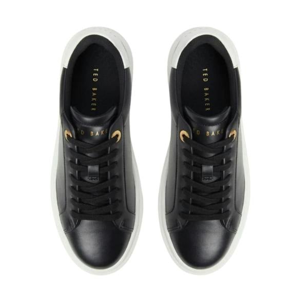 Ted Baker Lorieee Smooth Black Leather Trainers
