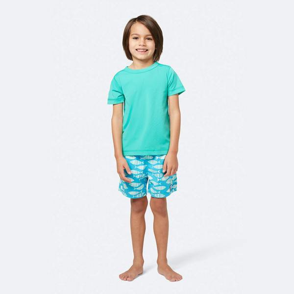 Tom & Teddy Spearmint Short Sleeve Rash Guard