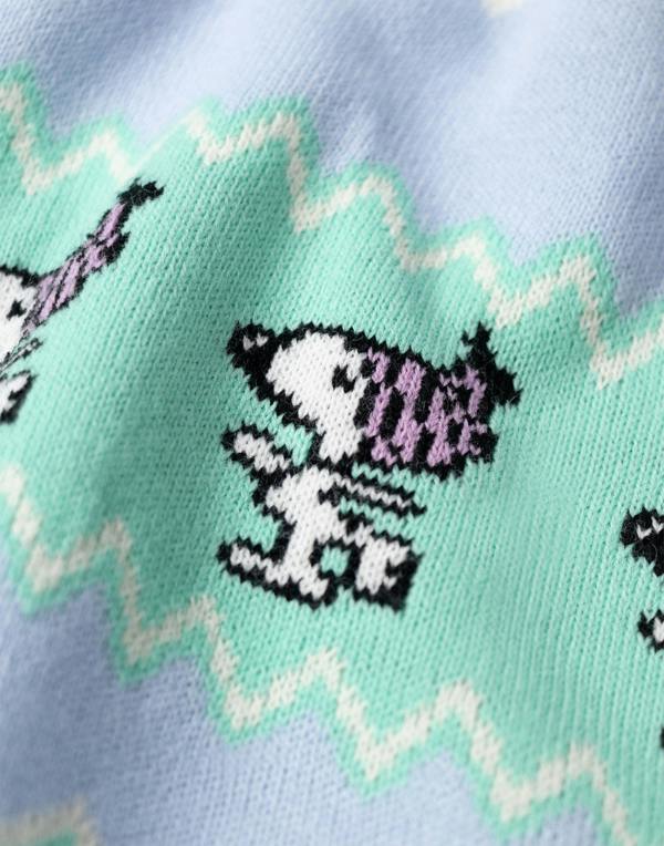 Peanuts Womens Blue Snoopy Christmas Jumper