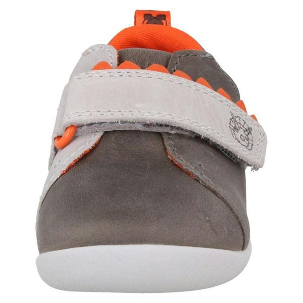 Clarks Boys Clarks Leather Hook & Look Dinosaur Pre-Walkers Casual Shoes - Roamer Rex T