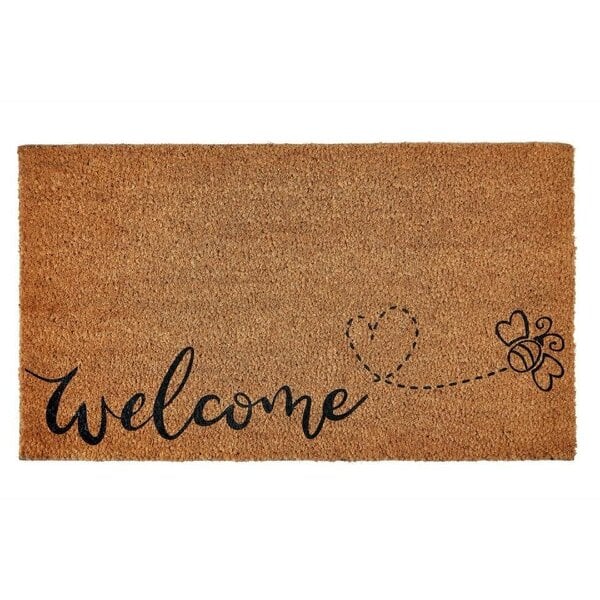 Groundsman Welcome Bee Door Mat - Brown/Black