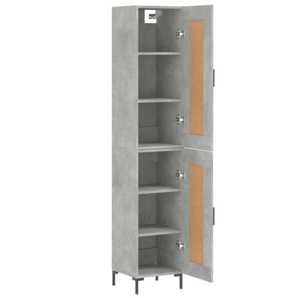 Berkfield Highboard Concrete Grey 34.5x34x180 cm Engineered Wood