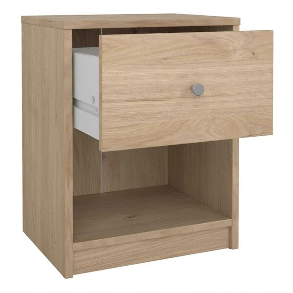Wyld Haus Kaohsiung Hickory Oak Effect Bedside Table 1 Drawer