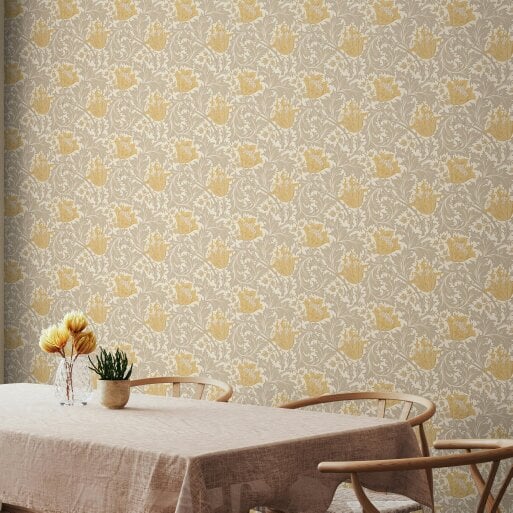 Hoopla Walls Tulip Trail - Ochre 10m Wallpaper