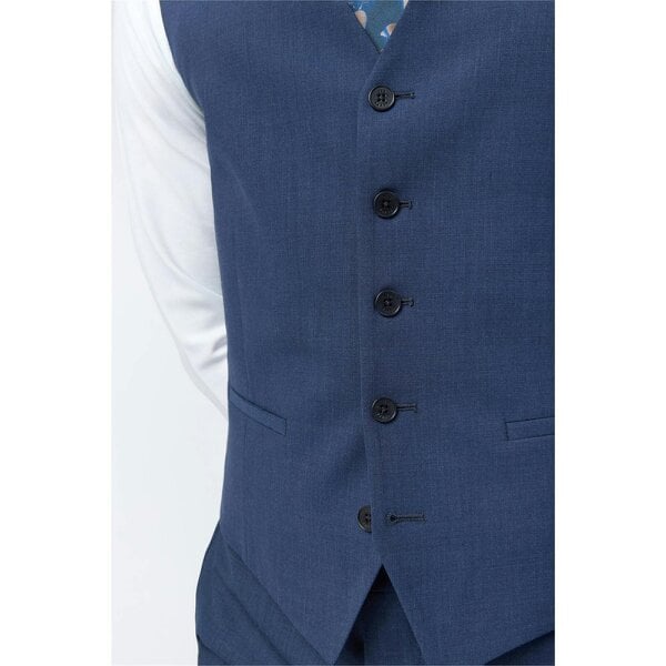Ted Baker Slim Fit Performance Blue Panama Waistcoat