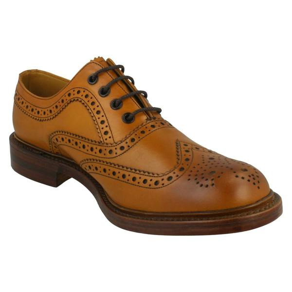 Loake Mens Loake Burnished Leather Brogues Ashby