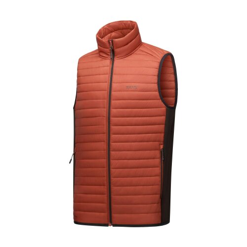 Regatta Mens Andreson Hybrid Padded Jacket - Burnt Henna/Black