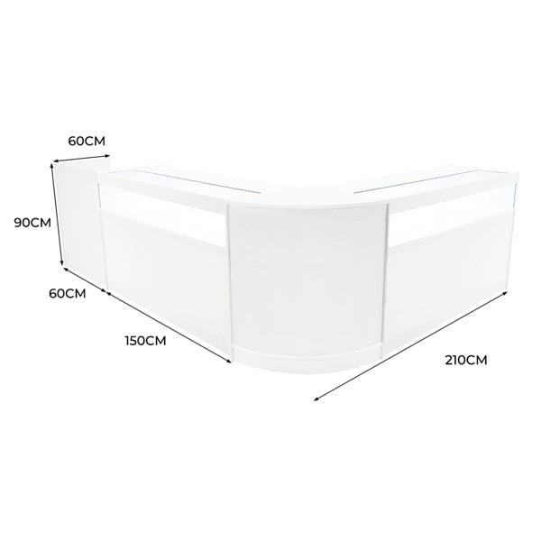 Monstershop Luna LED Shop Counter Set CM60, TB60 & 2 x B1500 - White
