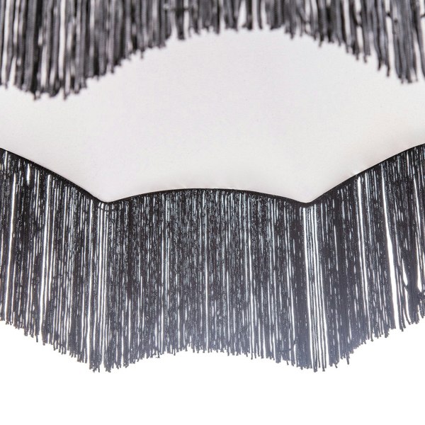 Traditional Victorian Empire 40cm Lamp Shade in Jet Black with Tassels Image 4
