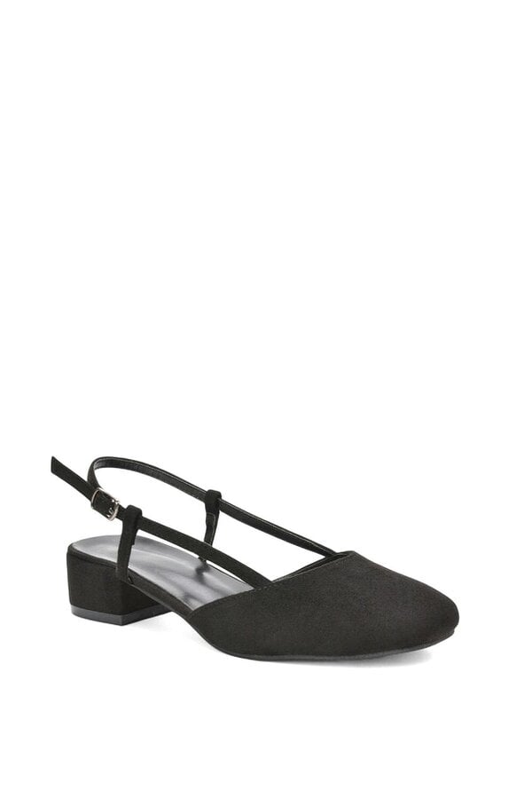 XY LONDON Slingback Court Shoes With Low Block Heel