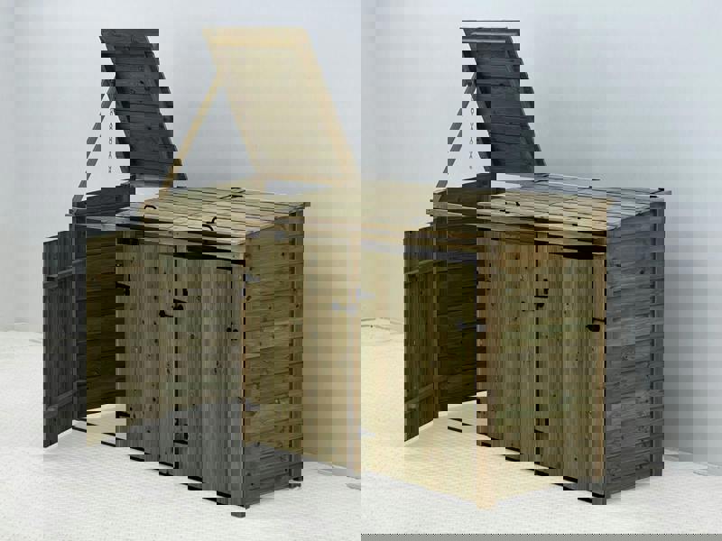 Arbor Garden Solutions Premium Tongue and Groove Wooden Wheelie Bin Store