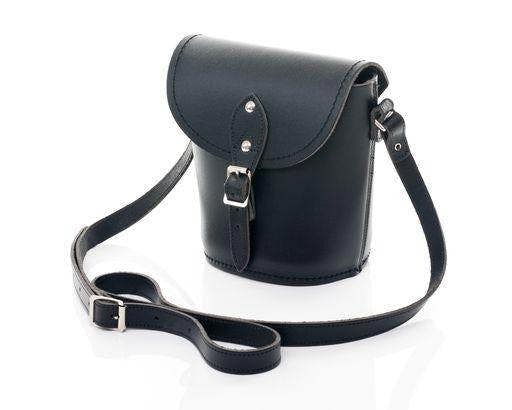 Zatchels Leather Barrel Bag - Black - In Stock & Ready to Ship
