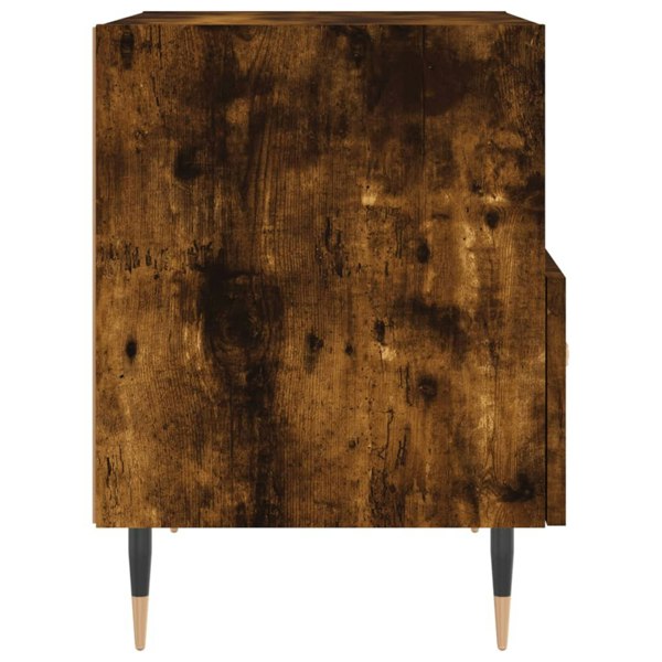 Berkfield Bedside Cabinet Smoked Oak 40x35x47.5 cm Engineered Wood