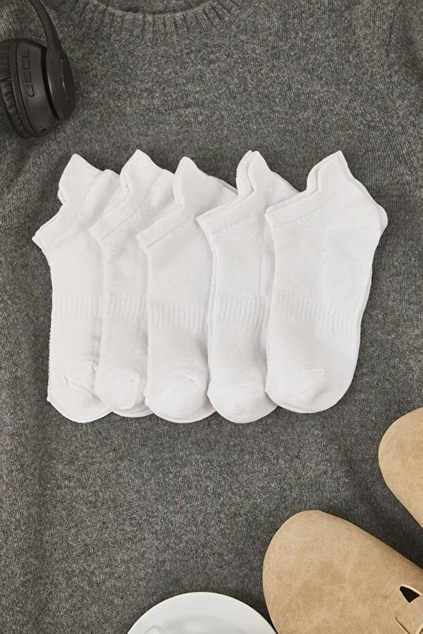 WOVCOR 5-Pack Cotton Knit Sports Yoga Socks