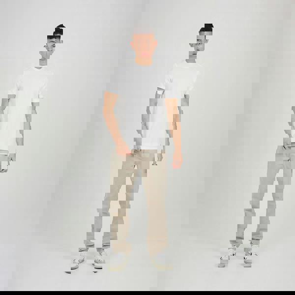 Brave Soul Cream Crew Neck T-Shirt - Cream Image 3