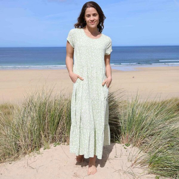 Lazy Jacks LJ520 - Patterned Maxi Dress - Flora Grass