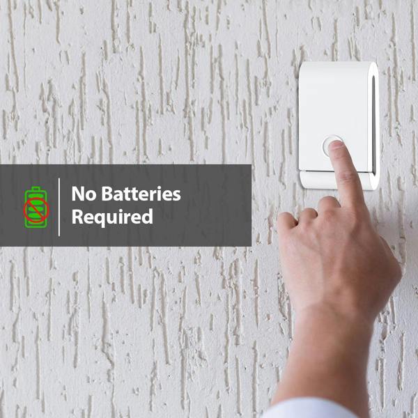 ENER-J Self-Powered Wireless Kinetic Door Bell with Plug in Chime