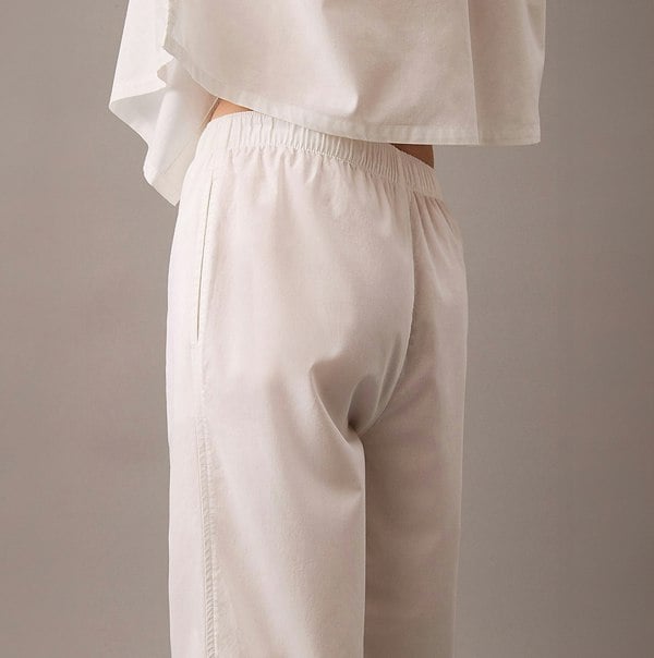 Calvin Klein COTTON POPLIN Womens Pyjama Pants White