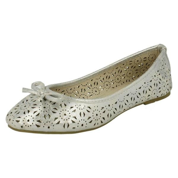 Spot On Ladies Spot On Slip On Ballerina Shoes F80037