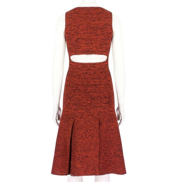 Proenza Schoulder flecked red and black dress with split to the back 