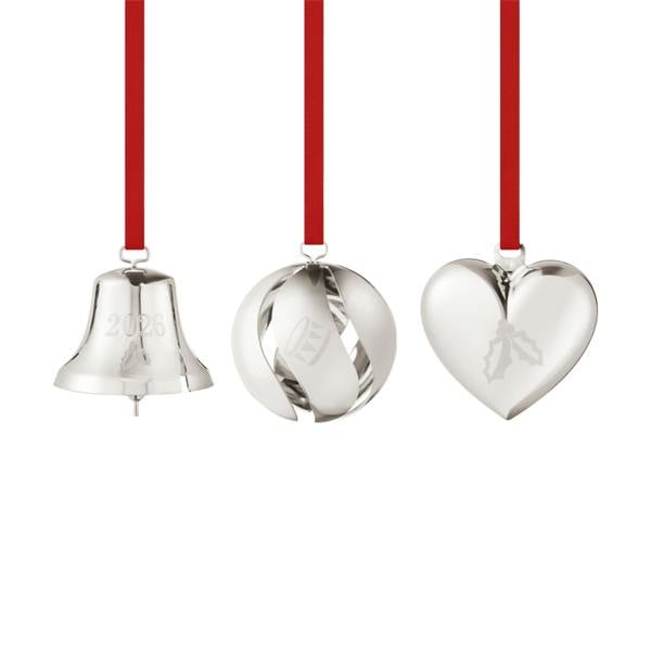 Georg Jensen Christmas Collectable 3pcs Ornament Set, 2026 - Silver - 10021071