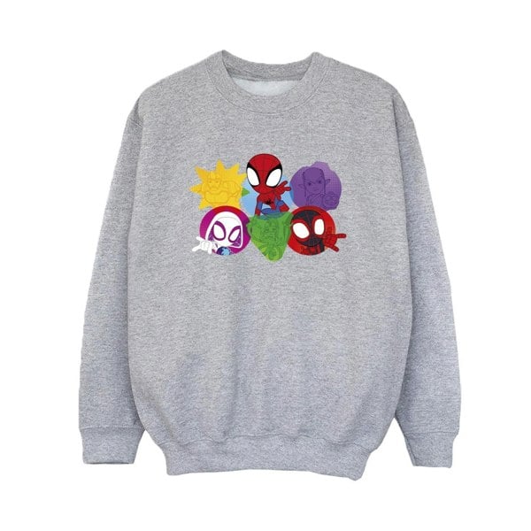 Marvel Boys Spidey And His Amazing Friends Faces Sweatshirt - Sports Grey