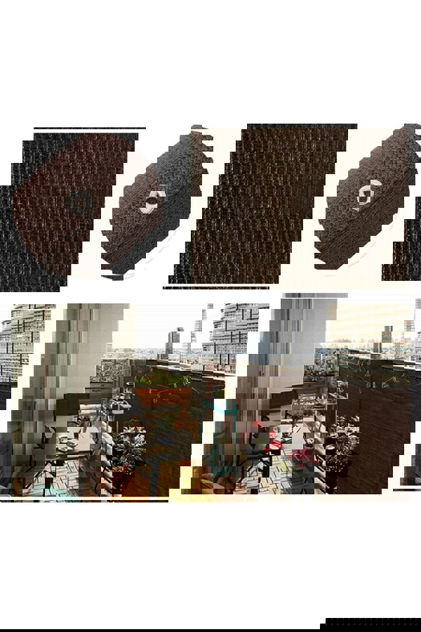 Living and Home 1X50M Brown Fabric Privacy Screen